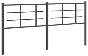 355597 vidaXL Tăblie de pat metalică, negru, 180 cm