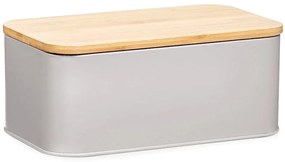 Cutie de metal cu un capac din bambus, 2 în 1, ZELLER