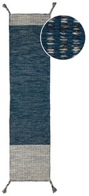 Covor din lână Flair Rugs Anu, 60 x 200 cm, albastru