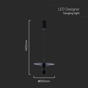 Lustră LED pe cablu LED/9W/230V 3000K negru