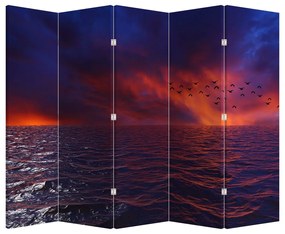 Paravan - Mare și păsări (210x170 cm)