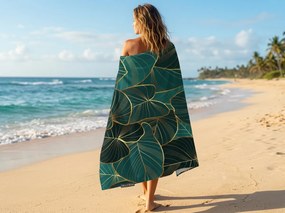 Prosop de plaja XXL cu uscare rapida VERDARA verde 150 x 210 cm, 100% microfibra