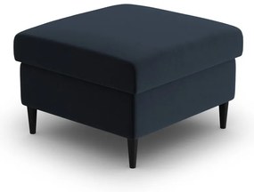 Taburet albastru închis cu tapițerie din catifea Kyoto – Cosmopolitan Design