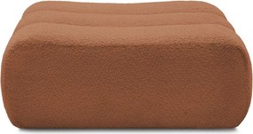 Taburet portocaliu cu tapițerie din țesătură bouclé Azra – Bobochic Paris