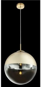 Pendul Varus 15858, 1xE27, auriu mat+transparent, IP20, Globo
