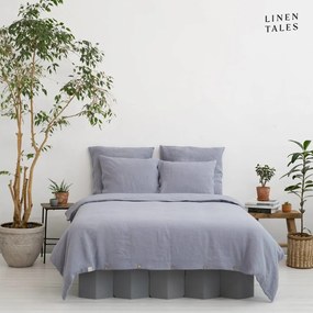 Lenjerie de pat gri deschis din fibre de cânepă pentru pat dublu 200x200 cm – Linen Tales