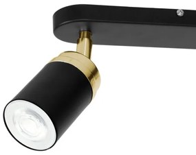 Spot RENO 2xGU10/60W/230V negru/auriu