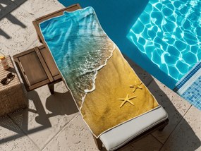 Prosop de plaja cu uscare rapida SUNNY BEACH colorat 70 x 140 cm, 100% microfibra