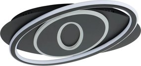 Brilagi - Plafonieră LED dimabilă IRIS LED/78W/230V 37x49 cm neagră + telecomandă