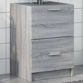 vidaXL Dulap de chiuvetă, gri sonoma, 40x37x59 cm, lemn prelucrat