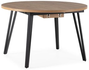 Masă de dining în culoare naturală rotundă extensibilă ø 120 cm Cleo – Marckeric