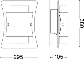 Ideal Lux - Aplică de perete TRIPLO 2xE27/60W/230V transparentă