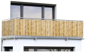 Paravan pentru balcon maro deschis din plastic 500x85 cm – Maximex