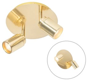 Spotlight modern pentru baie din alamă cu 2 lumini IP44 - Ducha