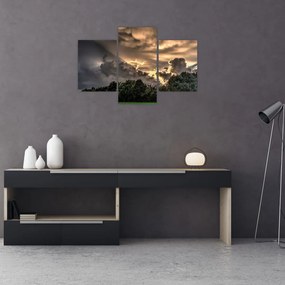 Tablou cu nori și pădure (90x60 cm)
