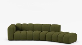 Canapea deschisa rotunjita 5 locuri Lupine boucle Baloo L335 cm