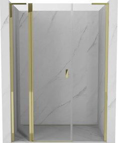 Mexen Mist L ușile de duș batante 135 cm, transparente, aurii - 8A4L-135-001-50-00