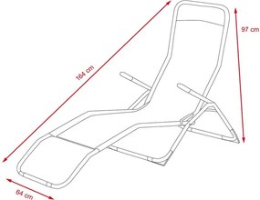 Set 2 șezlonguri relaxante pliabile - Avenberg KENT