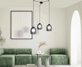Lustra cu 3 pendule design modern Cindra fumuriu