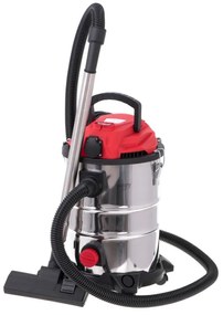 Aspirator industrial Camry CR 7045, 3400W, 20 kPa, Uscat si umed, 4 filtre, 25L, Inox/Rosu