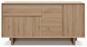 Comodă în culoare naturală cu aspect de lemn de stejar 146x76x45 cm Carpi – Marckeric