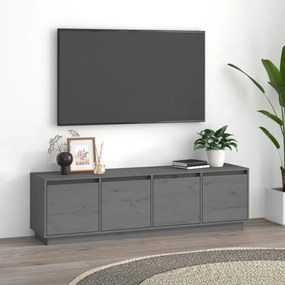 814396 vidaXL Comodă TV, gri, 156x37x45 cm, lemn masiv de pin