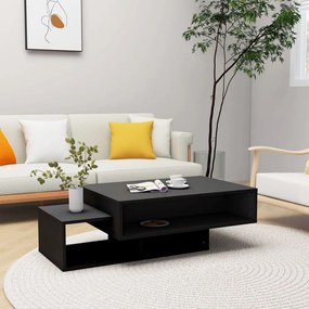vidaXL Măsuță de cafea, negru, 105x55x32 cm, lemn prelucrat