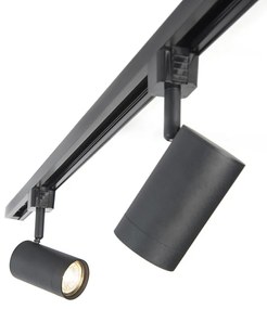 Sistem de iluminat inteligent cu șină negru, incl. 3 WiFi GU10 monofazate - Iconic Jeana