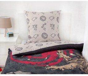 Lenjerie de pat din bumbac Herding Game of Thrones, 135 x 200 cm, 80 x 80 cm