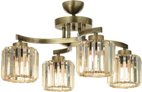 Plafonieră CRYSTALLINE, 4 x E27, max. 40W, 230V, finisaj bronz