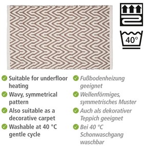 Covoraș de baie bej din plastic reciclat 50x80 cm Altai – Wenko