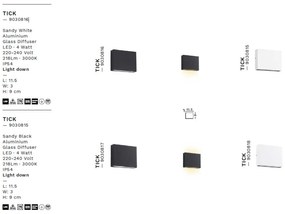 Aplica LED iluminat exterior ambiental IP54 TICK negru