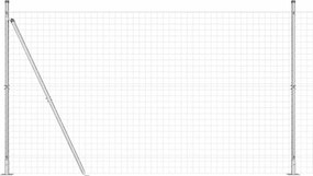 vidaXL Gard cu Stâlp Argintiu 1,4 x 10 m Oțel