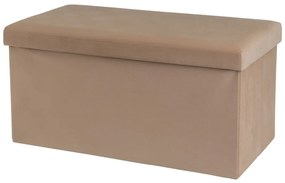 Taburet maro deschis cu tapițerie din catifea Estela – Casa Selección