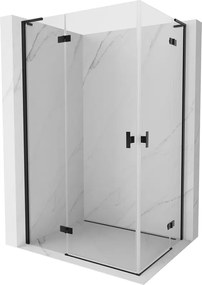 Mexen Mist-H L Duo cabină de duș cu deschidere stânga 100 x 75 cm, transparentă, neagră - 8A5L-100L-075P-70-00