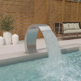 Fantana de piscina cu LED, 22x60x70 cm, otel inoxidabil 304 22 x 60 x 70 cm, cu LED-uri