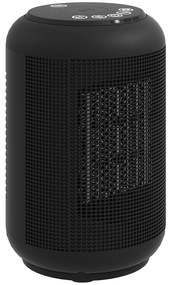 HOMCOM Încălzitor electric cu 3 moduri și temporizator 24h, 14x14x21.5 cm, Negru | Aosom Romania