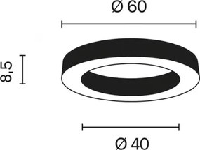 Ondaluce - Plafonieră LED dimabilă GLOBUS, 40W, 230V, Ø 60 cm, auriu
