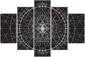 Tablou - Abstracție cu ceas (150x105 cm)