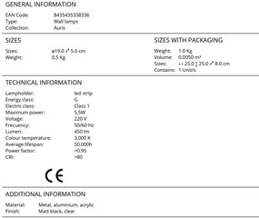 Aplica de perete LED design modern Auris