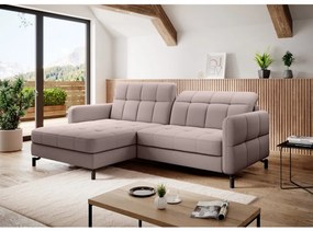 Canapea extensibila cu spatiu pentru depozitare, 225x105x160 cm, Lorelle L03, Eltap (Culoare: Gri pepit / Omega 13)