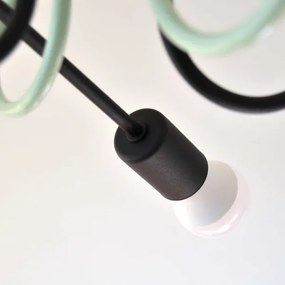 Lustră aplicată OXFORD 4xE27/15W/230V negru/verde