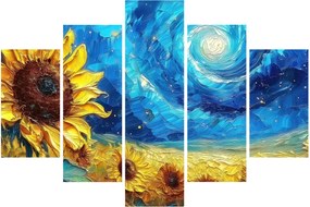 Tablou - Pictura floarea-soarelui (150x105 cm)