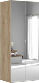 Dulap FLEX, stejar sonoma, PAL, cu 2 usi, 100x66x240 cm