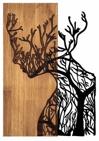 Accesoriu decorativ de perete din lemn Tree woman - 318