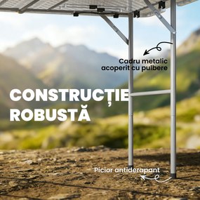 Outsunny Masă de Camping și Picnic Pliabilă, 120x60 cm, Alb | Aosom Romania