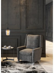 Pendul design modern RYAN negru/fumuriu