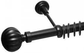 Galerie metalica simpla Lotus 25 mm negru (Alege marime: 180 cm)