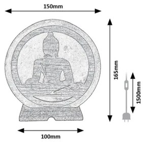 Rabalux 76033 - Lampă de sare ZENOVA 1xE14/15W/230V