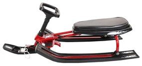 Saniuta pentru copii tip bob NOVOKIDS™ Snow Rider , maxim 50 kg, cadru metalic, scaun moale, dimensiuni 80X60X40 cm, amortizor fata, cu cordelina de